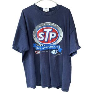 Hase Authentics Mens 2X STP 60th Anniversary Nascar #43 2014 Tee Shirt Vintage